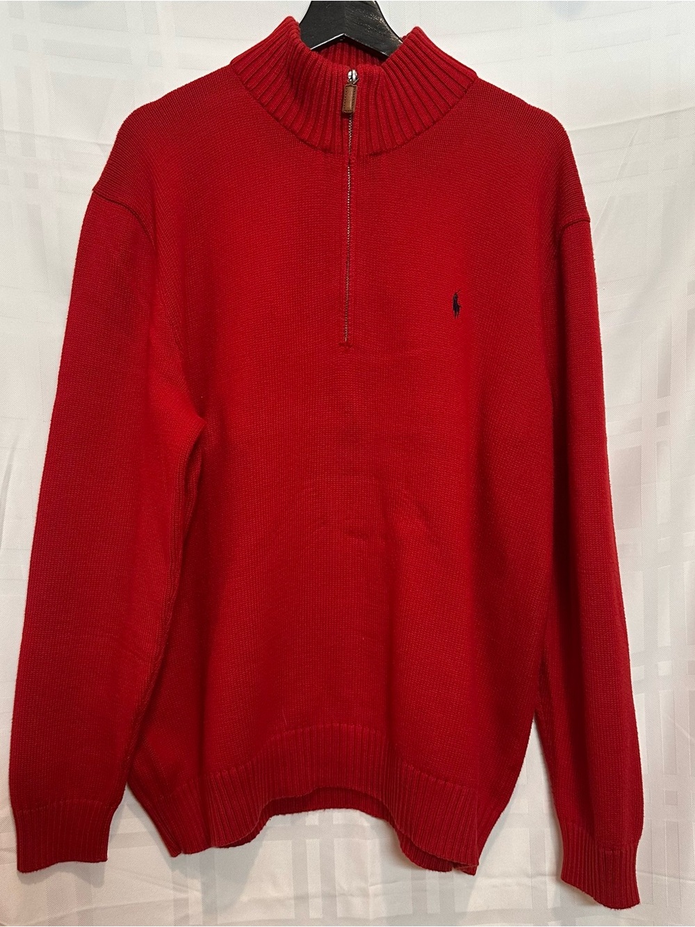 Ralph Lauren Men's Scarlet Half-Zip Sweater